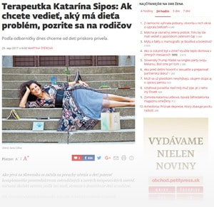 Terapeutka Katarína Sipos: Ak chcete vedieť, aký má dieťa problém, pozrite sa na rodičov